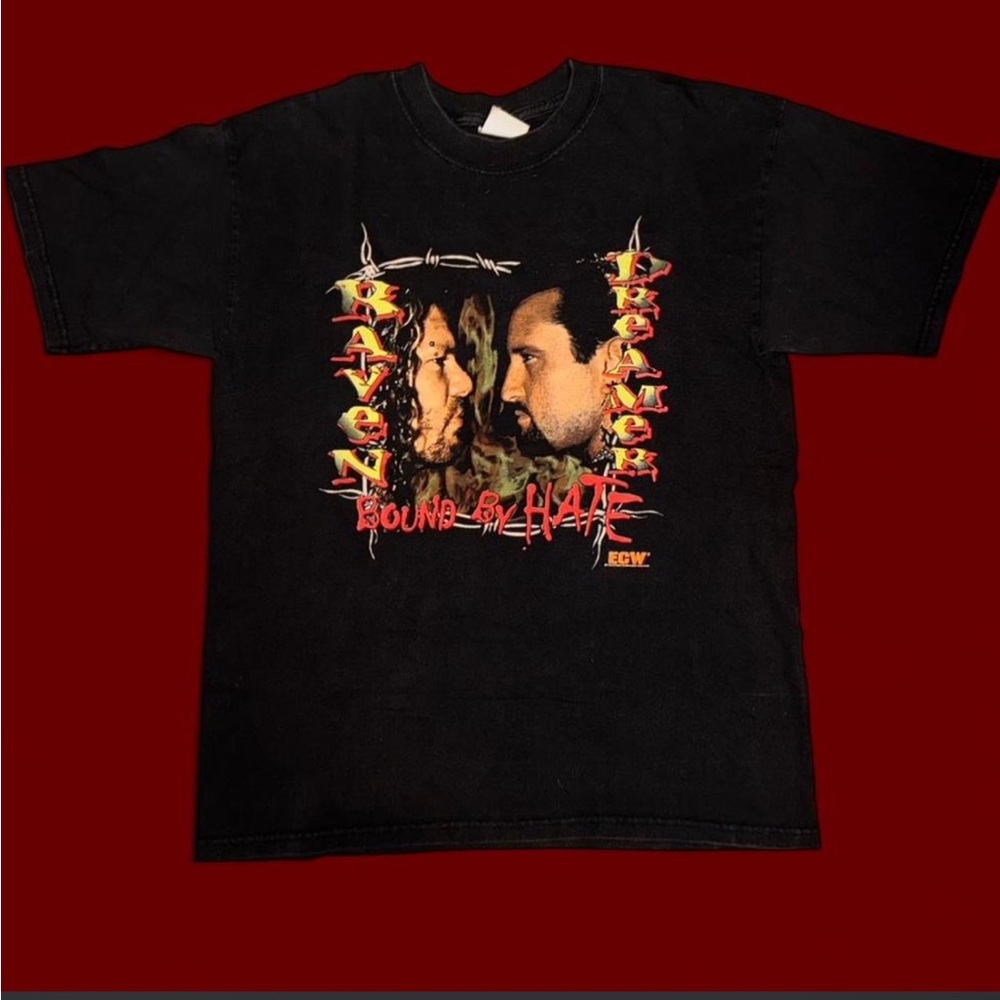 ECW Bound By Hate Raven & Tommy Dreamer shirt 1999 ORIGINAL rare